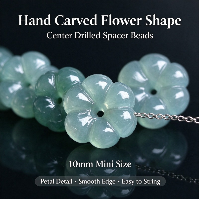 Bracelets - 10 sztuk ręcznie rzeźbionych naturalnych koralików