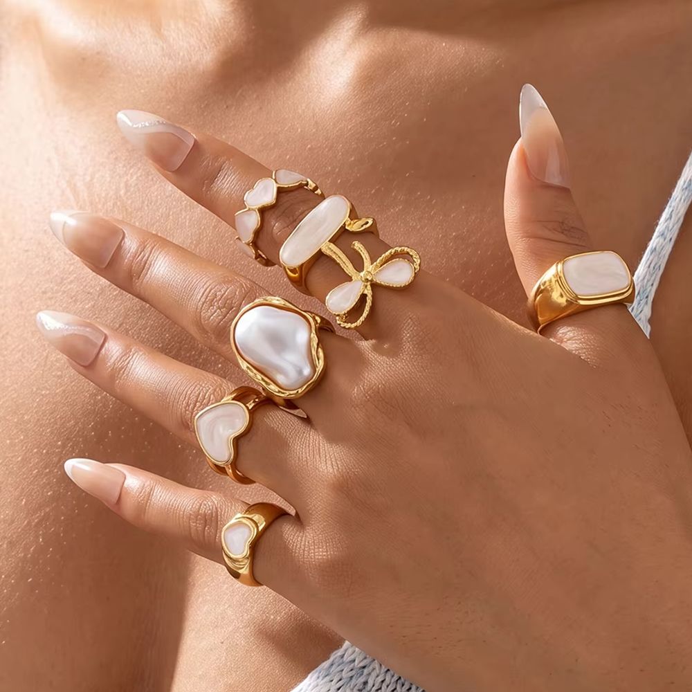 Vintage Punk Knuckle Rings Set - 7 szt./zestaw pierścieni w stylu boho