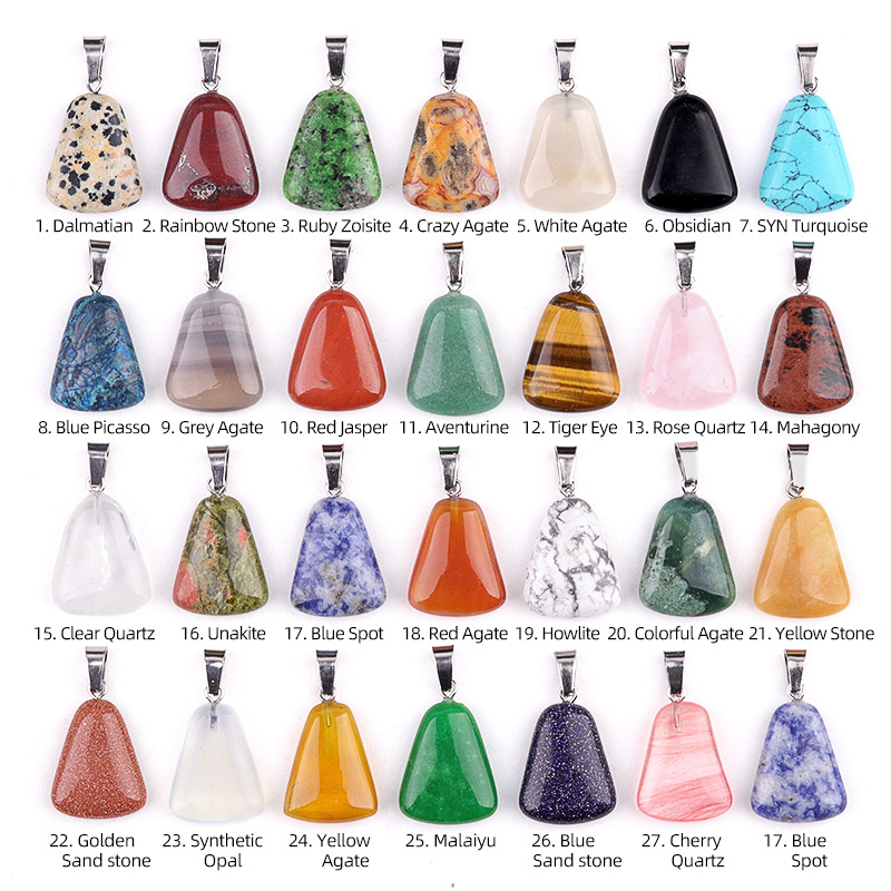 20 sztuk/worek Rzeźbiony Biały – Crystal Pendant Necklace Natural Stone recenzja i cena