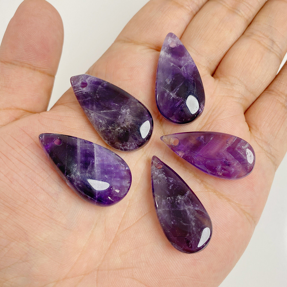 1PC duży kształt kropli wody k – Crystal Pendant Necklace Natural Stone recenzja i cena