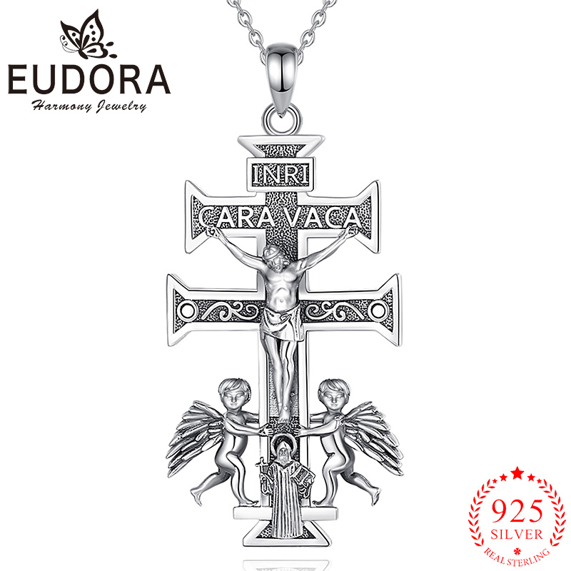 Eudora 925 srebro Caravaca krz – 925 Sterling Silver Chain Necklace Men recenzja i cena
