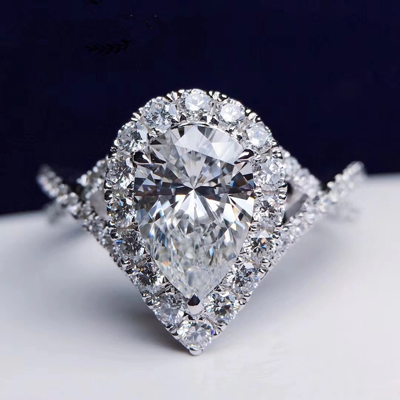 Pierścionek damski z moissanit – Moissanite Engagement Ring 1 Carat recenzja i cena