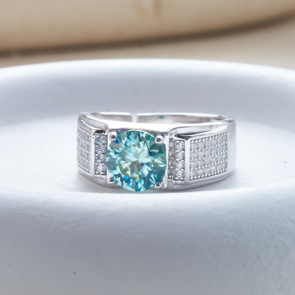 1 karatowy naturalny niebieski – Moissanite Engagement Ring 1 Carat recenzja i cena