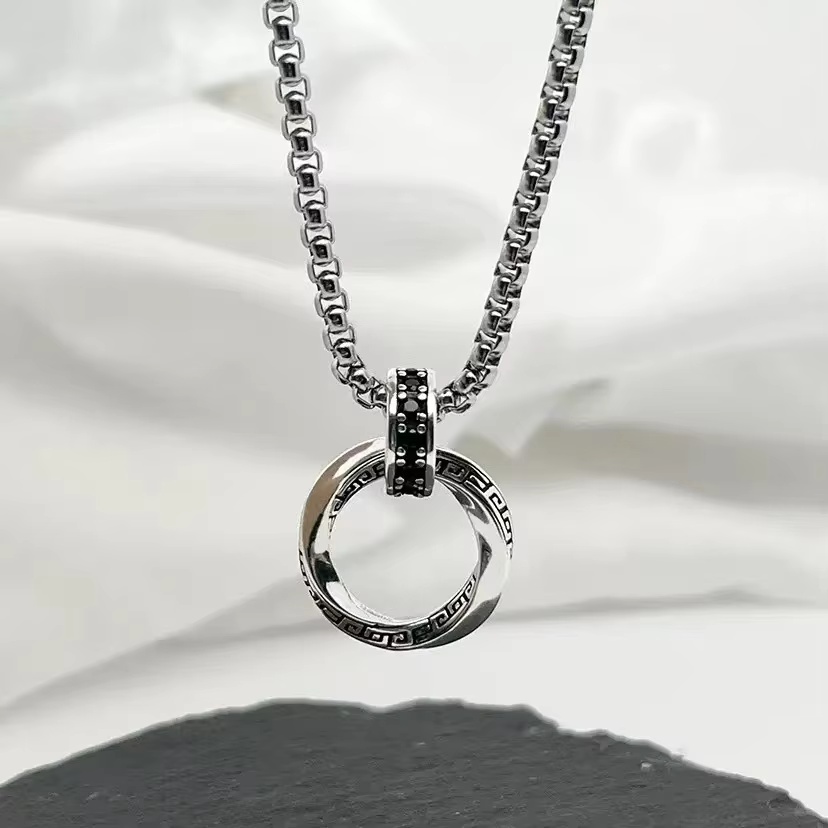 Nowy naszyjnik ze srebra próby – 925 Sterling Silver Chain Necklace Men recenzja i cena