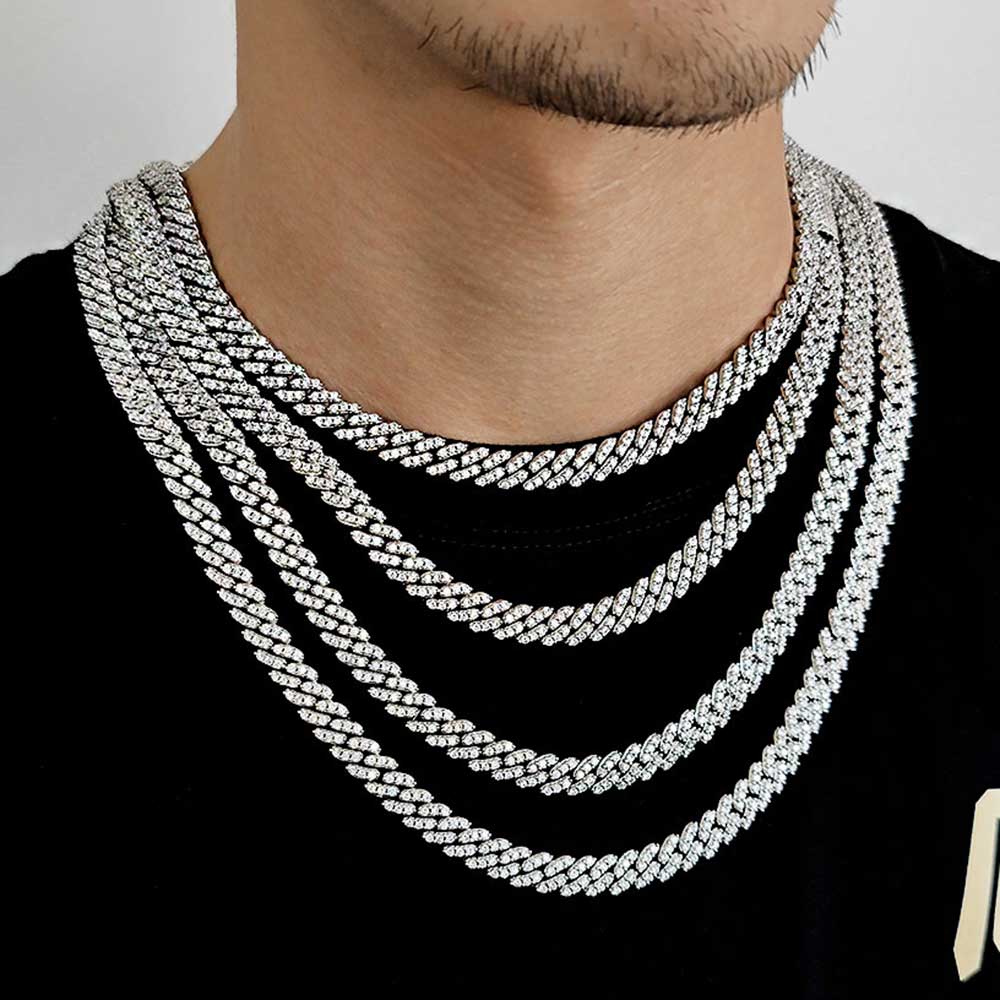 Naszyjnik damski z cyrkoniami  – Cuban Link Chain 12Mm recenzja i cena