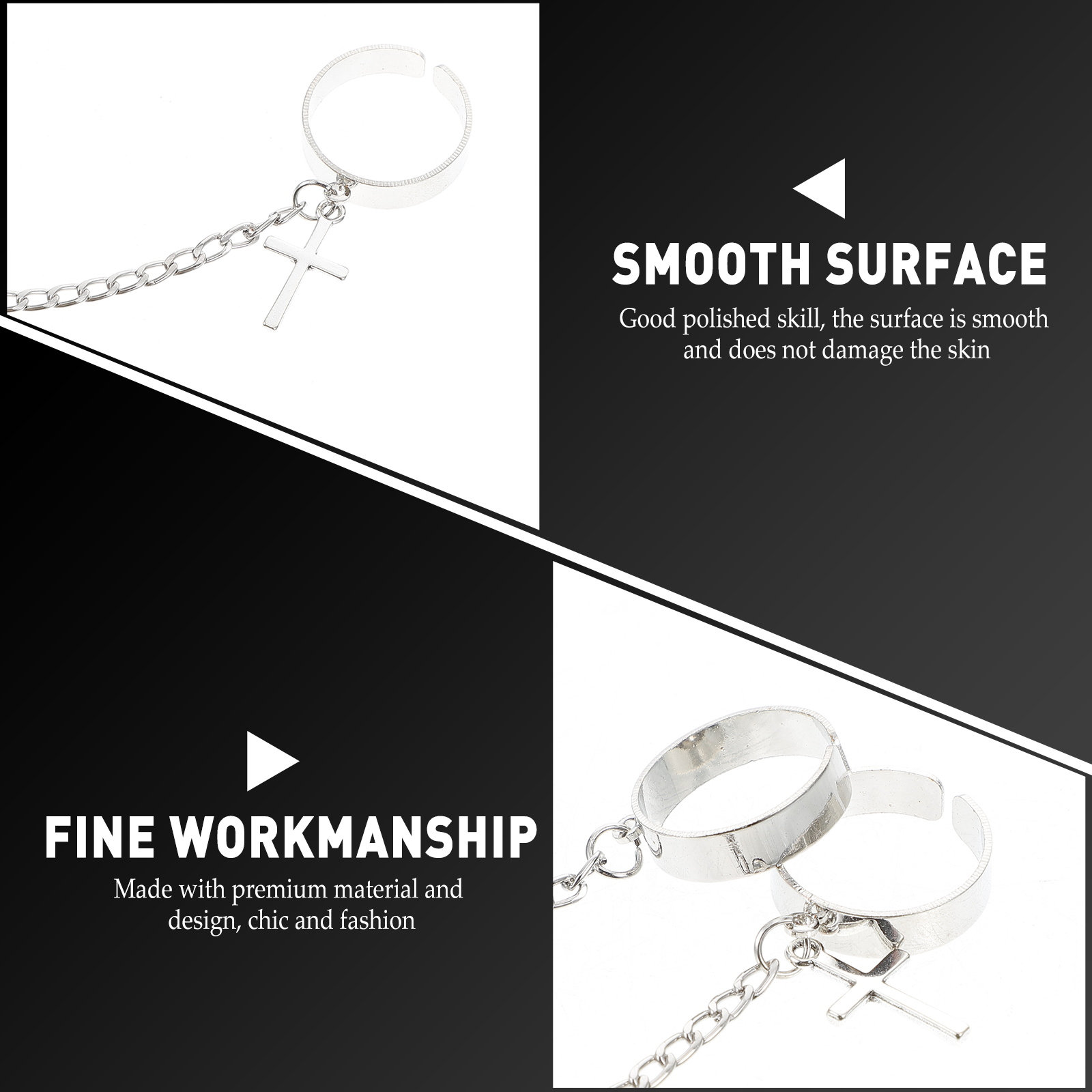 Zestaw pierścieni na palce w s – Vintage Punk Knuckle Rings Set recenzja i cena