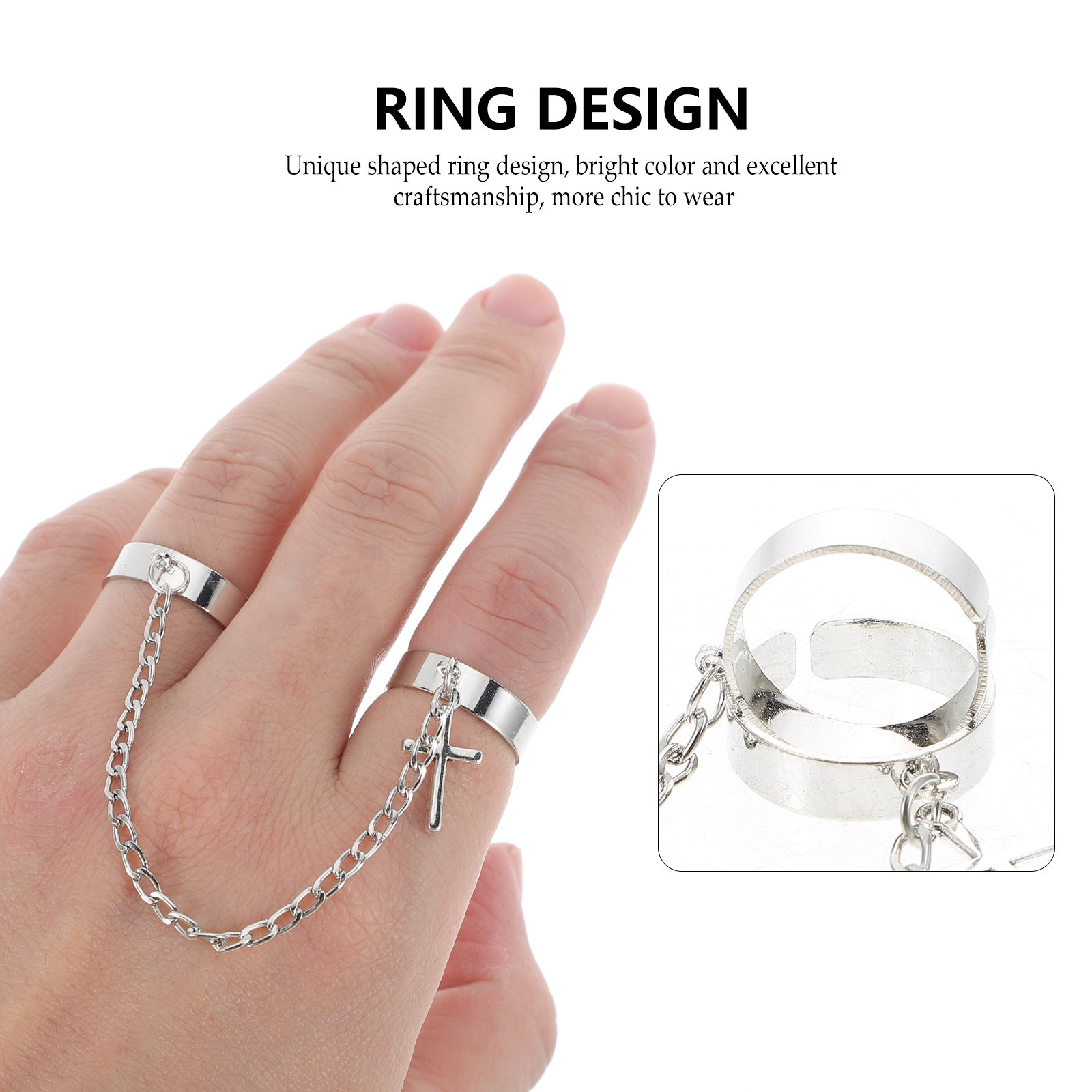 Zestaw pierścieni na palce w s – Vintage Punk Knuckle Rings Set recenzja i cena