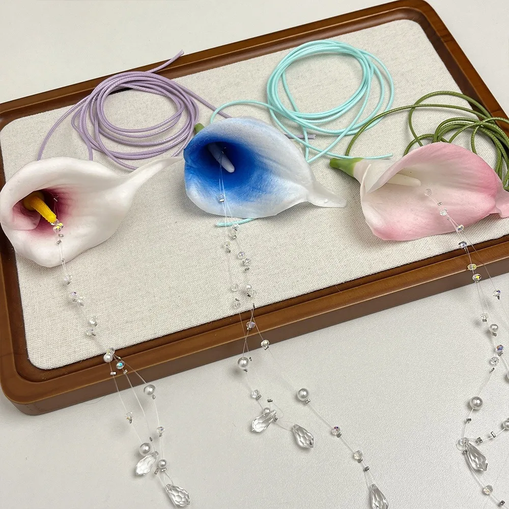 Moda przesadna Calla Lily wisi – Pearl Choker Necklace Vintage recenzja i cena