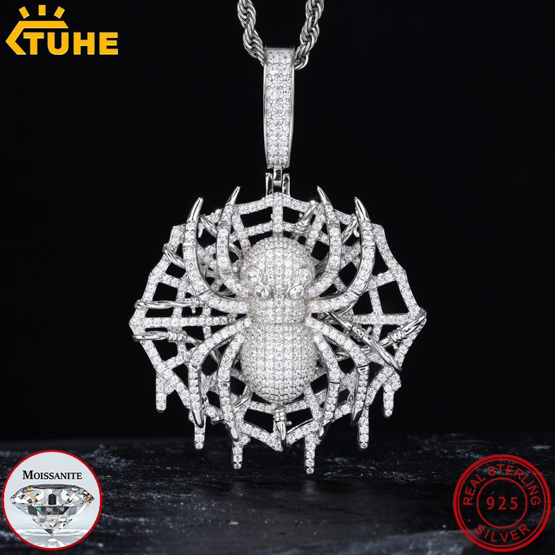 Wysokiej jakości wisiorek pają – 925 Sterling Silver Chain Necklace Men recenzja i cena