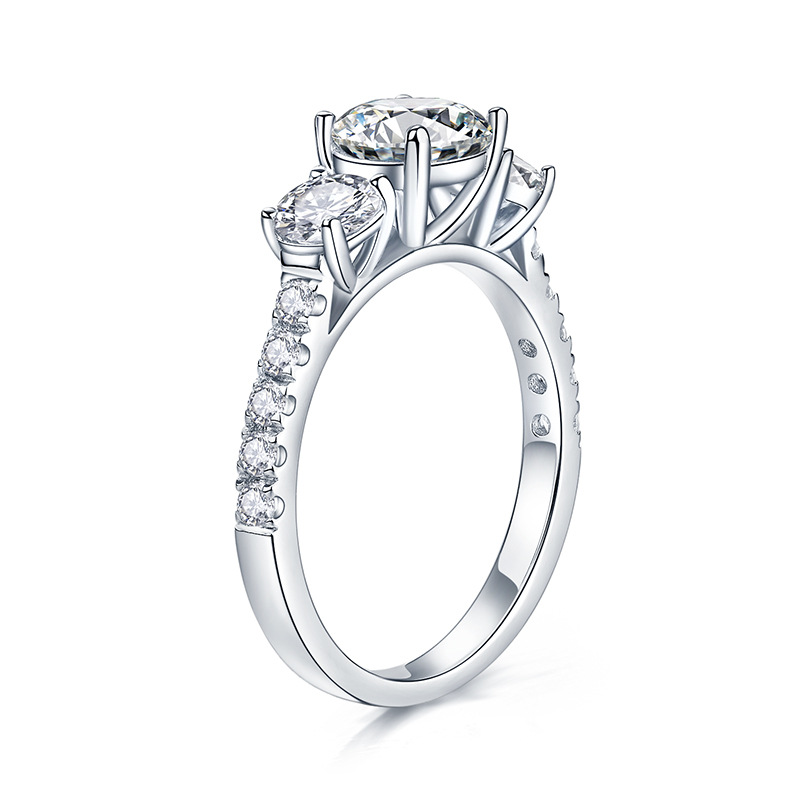 HTOTOH 3 kamień 1 karat D kolo – Moissanite Engagement Ring 1 Carat recenzja i cena