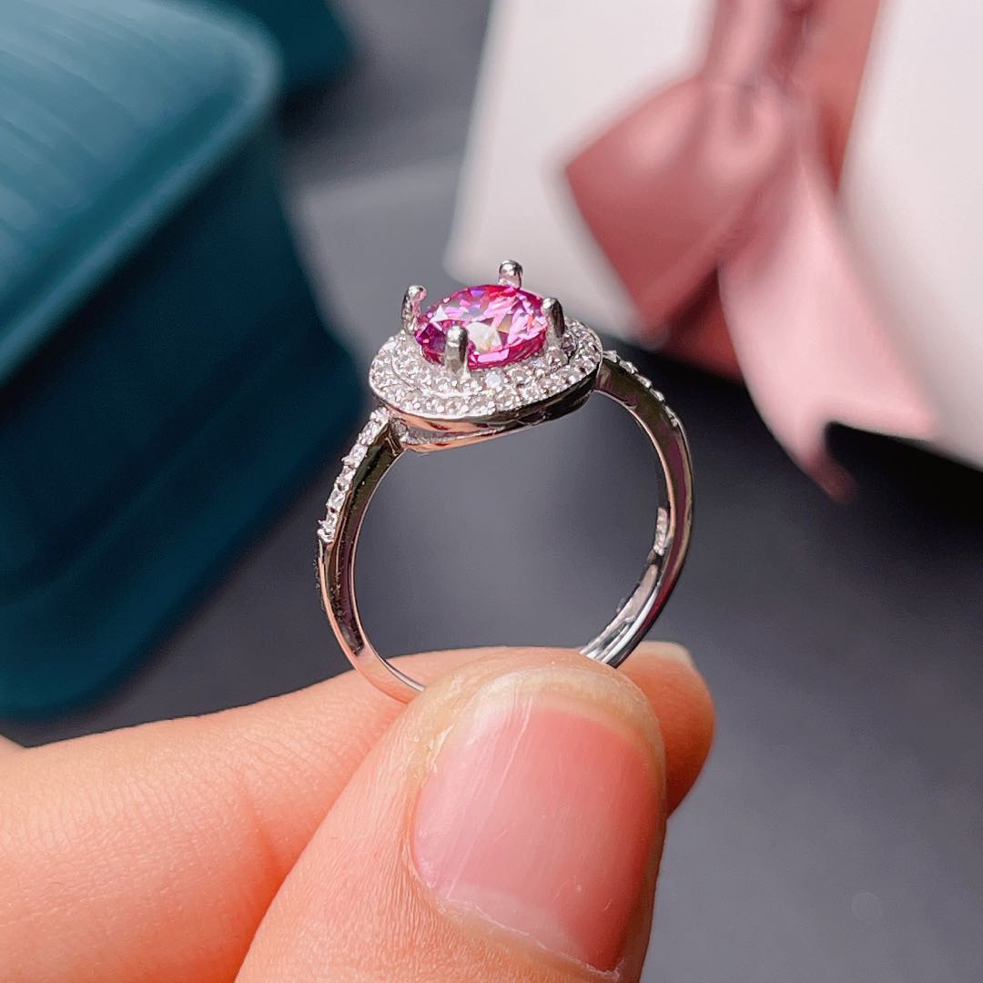 Nowy trzaskający różowy pierśc – Moissanite Engagement Ring 1 Carat recenzja i cena