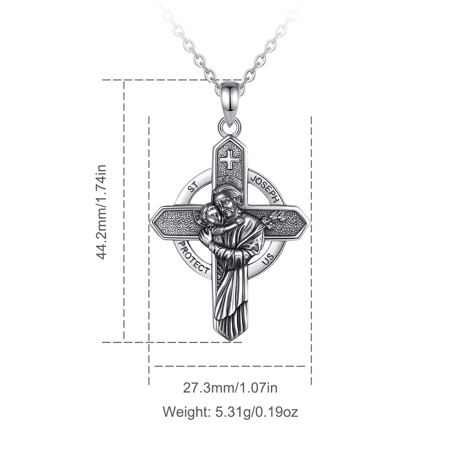 Eudora Naszyjnik z wizerunkiem – 925 Sterling Silver Chain Necklace Men recenzja i cena
