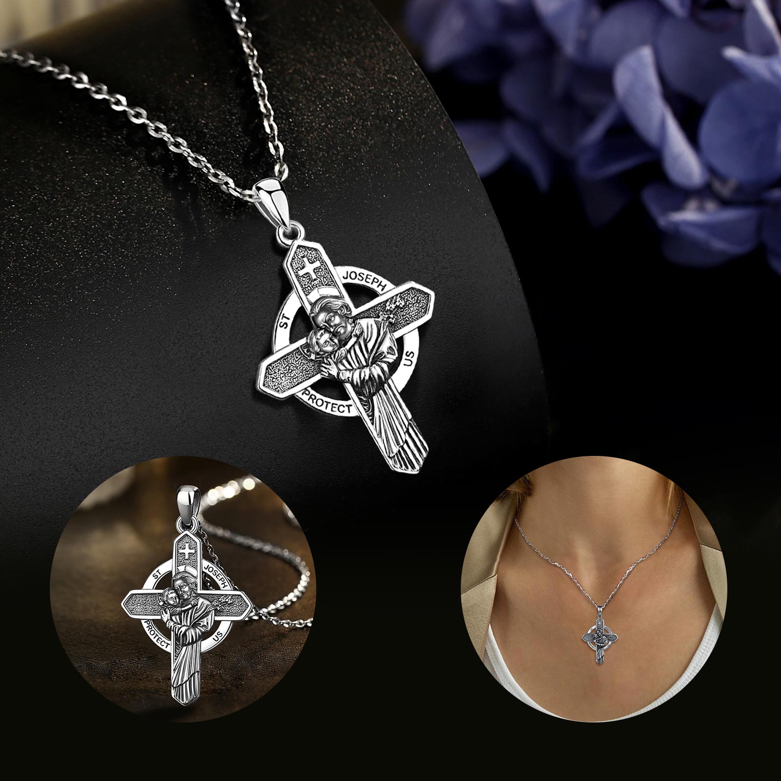 Eudora Naszyjnik z wizerunkiem – 925 Sterling Silver Chain Necklace Men recenzja i cena