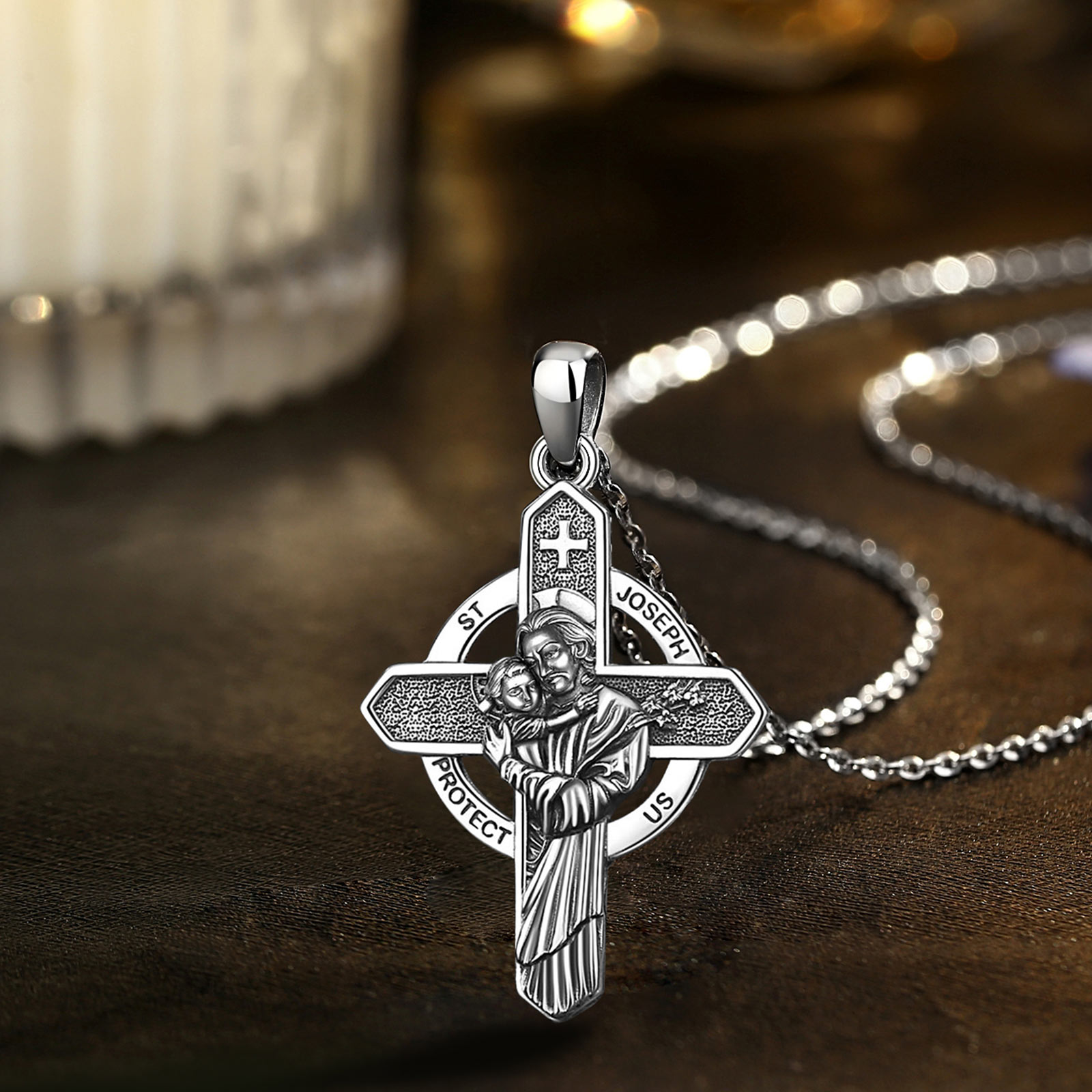 Eudora Naszyjnik z wizerunkiem – 925 Sterling Silver Chain Necklace Men recenzja i cena