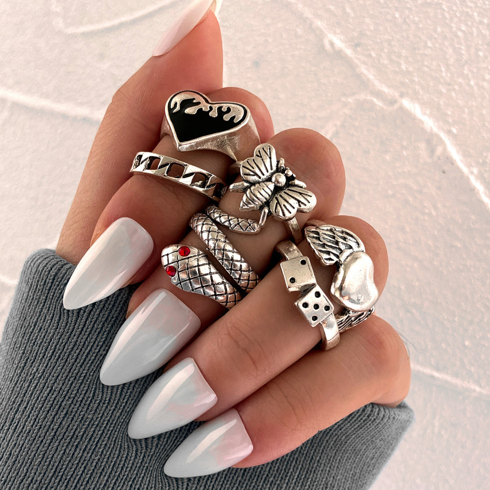 Zestaw 6 pierścieni w stylu vi – Vintage Punk Knuckle Rings Set recenzja i cena